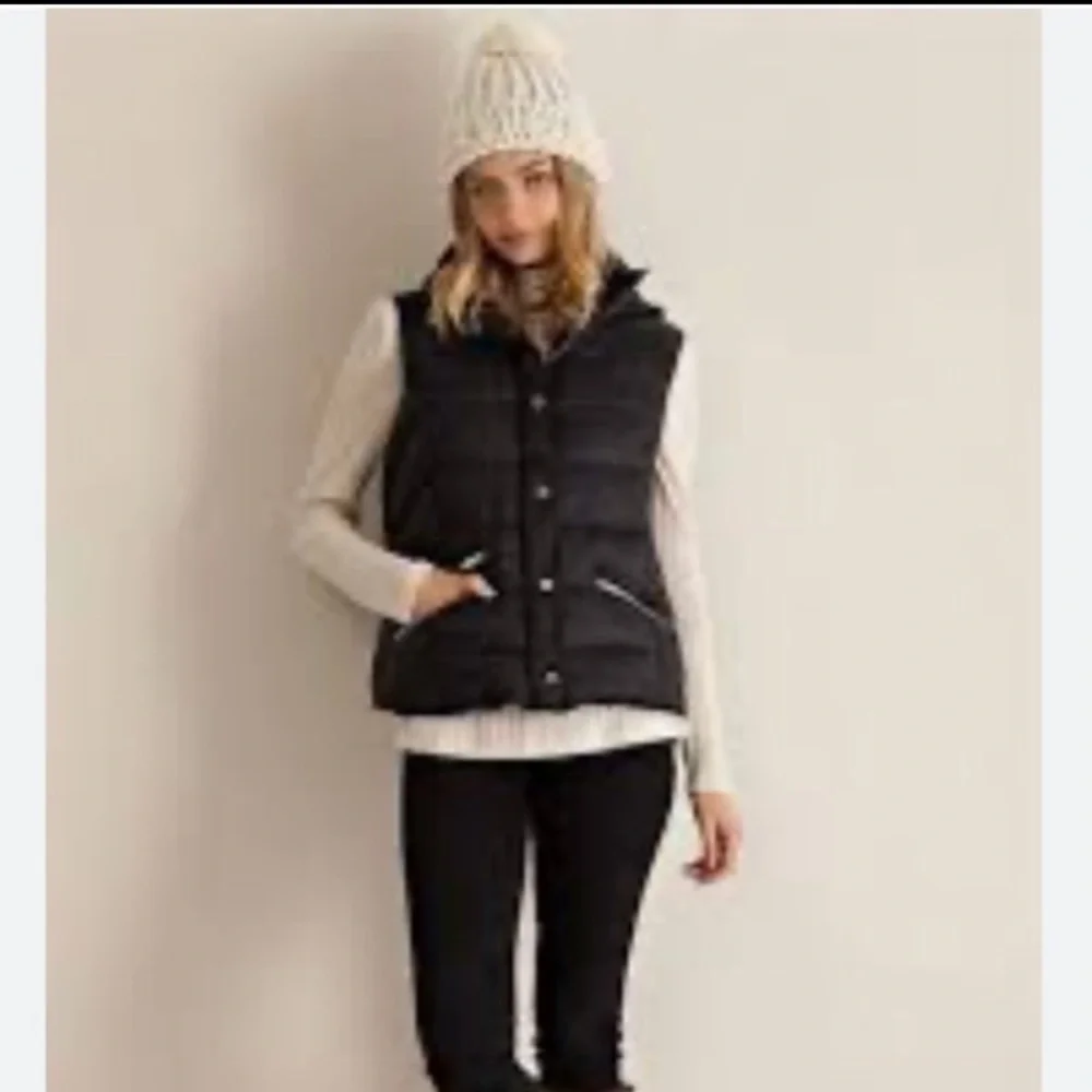 Entro Navy Hooded Puffer Vest Medium - Picture 2 of 15
